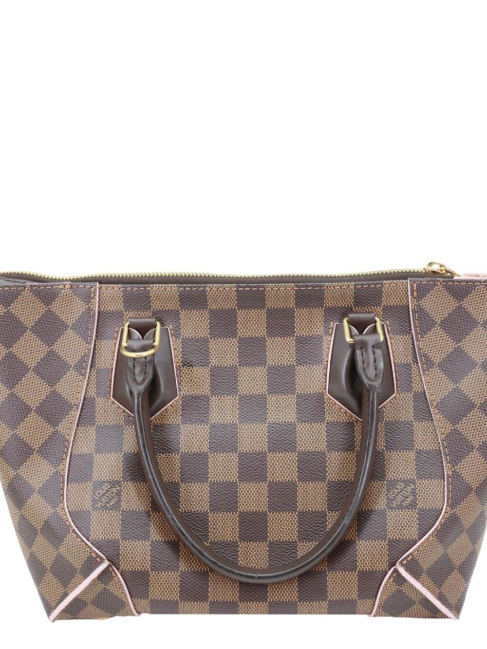 Louis Vuitton  Caissa PM Damier Ebene Tote Bag Rose Ballerine - Picture 4 of 11